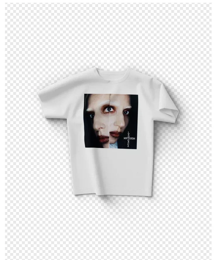 Lady Gaga Mayhem New Album T Shirt Men Women Harajuku Retro Graphic Vintage Cotton Tees Shirts loose short sleeved t shirt