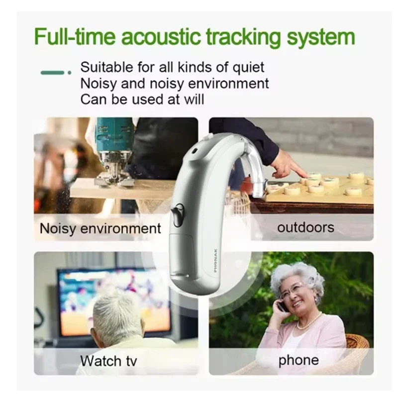 Phonak Vitus BTE UP-P Hearing Aids Waterproof  Dustproof  Original 6 channels Digital Computer Programmable With Severe Degree 4