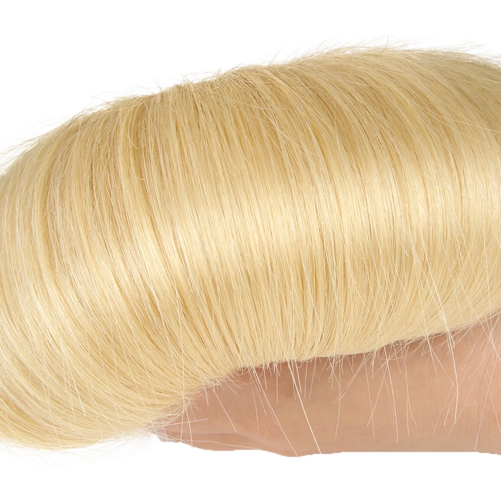 Fasci di capelli umani lisci eleganti 613 fasci di tessuto di capelli umani lisci brasiliani biondi fasci singoli estensioni dei capelli di Remy - immagine 5