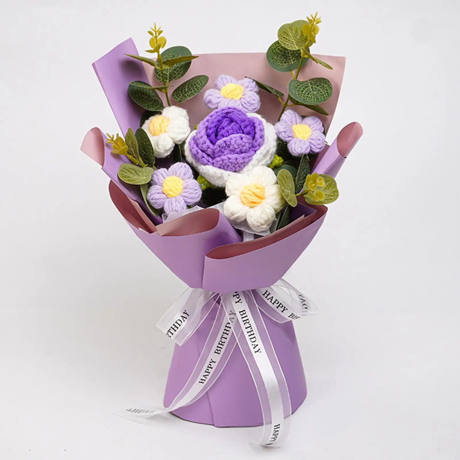 Girasole super grande all'uncinetto, girasoli lavorati a maglia con foglie, semi con petali multipli, fiori all'uncinetto, ornamento per la casa, regalo per la mamma - Italia