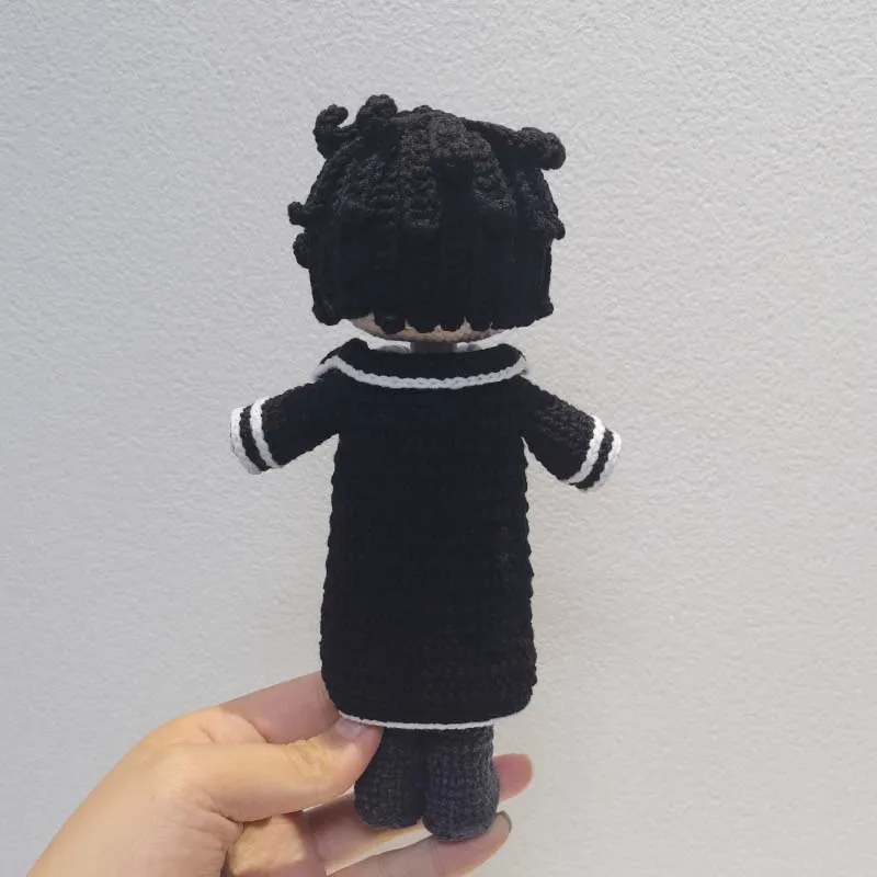 손으로 짠 인형 Ashin 인형 소년을위한 크로 셰 뜨개질 인형 홈 액세서리 무늬 공예 장난감 장식품
