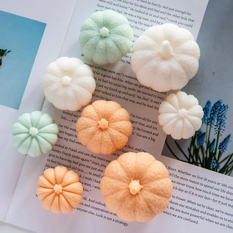Silicone Candle Molds 1pcs Pumpkin Halloween Crafts Plaster Resin Cement Mold Handmade Chocolate Cake Baking Tools