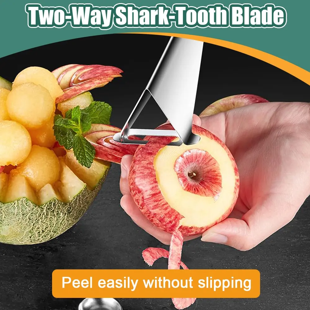 Stainless Steel Fruit Knife fruit slicer vegetable slicer fruit knife vegetable cutter potato slicer apple slicer apple cutter food slicer kitchen knife Triangle Vegetable Fruit Slicer Push Planer Knife Carrots Peeler Non-slip Carving Blade Tool