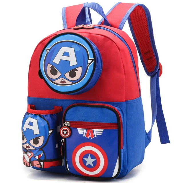 Captain America Cosplay Backpack with Pin Set – Happy Mile Style