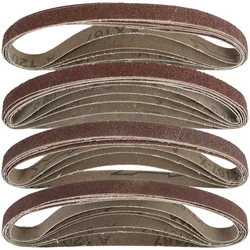 Versatile Aluminum Oxide Sanding Belts - 20 Pack, 13 x 457mm, Assorted Grits for Wood, Metal, and Plastic Surfaces (20PCS)