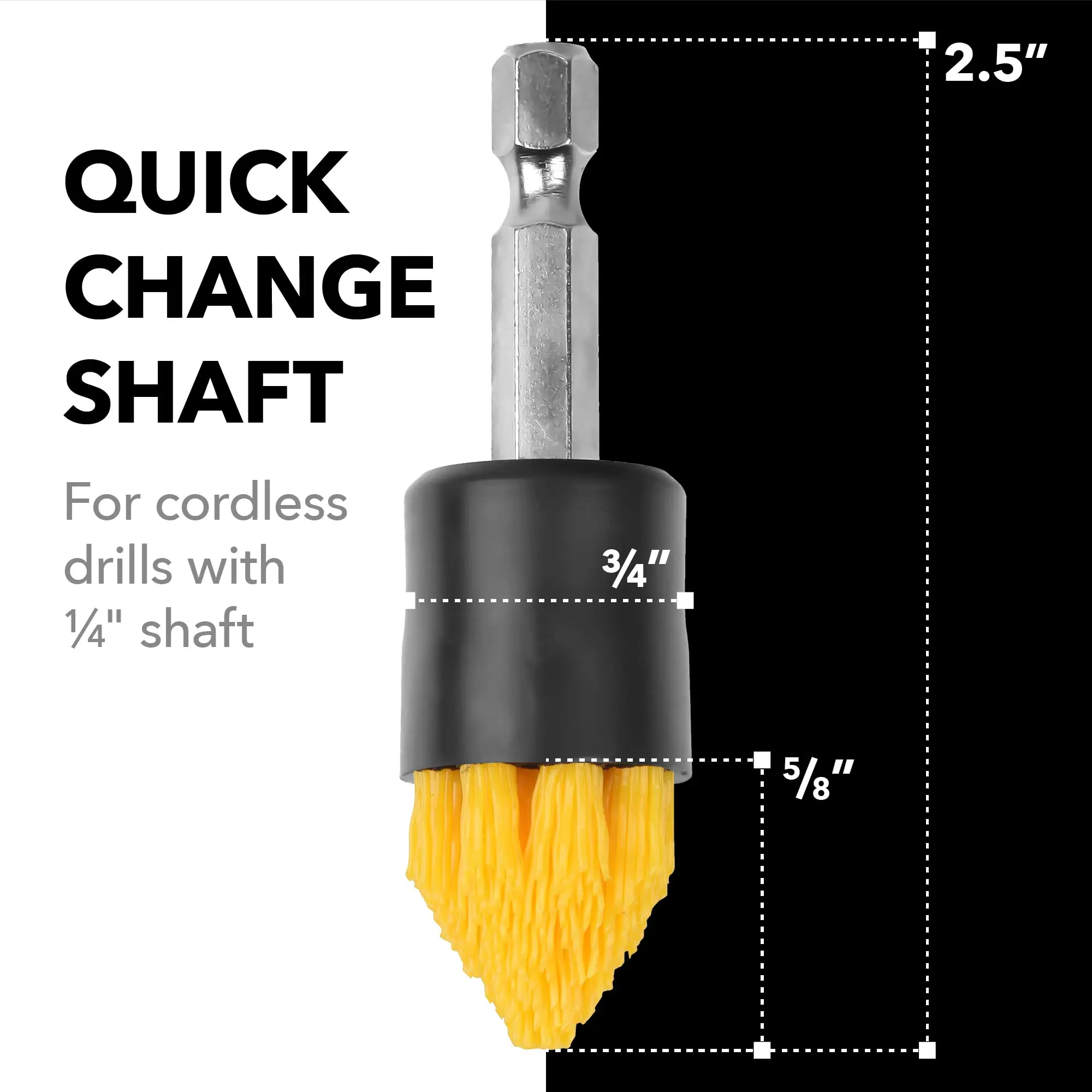 Tapered and Flat Cleaning Brush Attachment Set 4 Pcs with for Cordless Drill Tile Grout Drill Brush Set Attachments