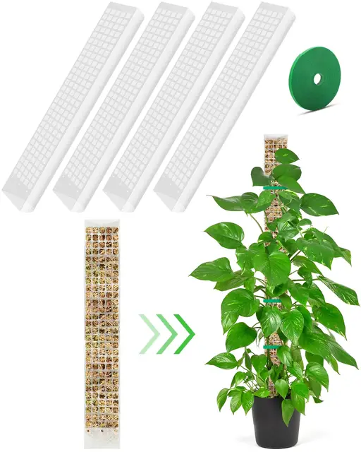Garden Subject Plants Moss Pole Flower Plant Climbers Bonsai Accessories Pots Tutors ,for Planters Plants Growth Holder Support 5