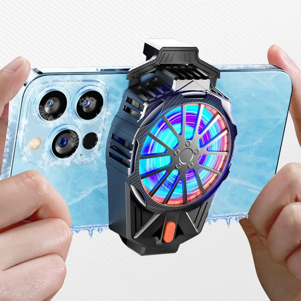 

X57 Phone Radiator with Turbo Fans Semiconductor Cooling 360 Degree Heat Dissipation 3-Gear Adjustable Mobile Gaming Supplies