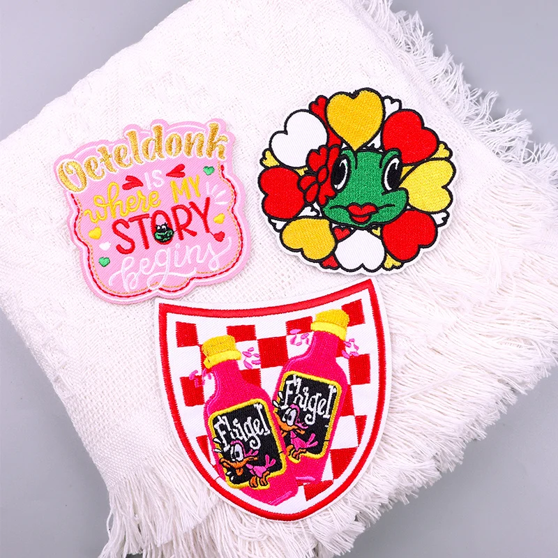 Netherland Oeteldonk Frog Patches For Clothes Emblem Carnival For Netherland Embroidery Iron On Patches DIY For Jacket