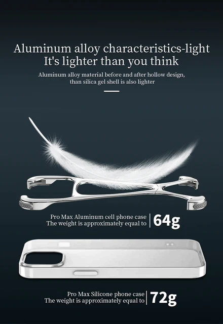 Metal Case Iphone 12 Pro Max Lighter Case Luxury Zinc Alloy Metal