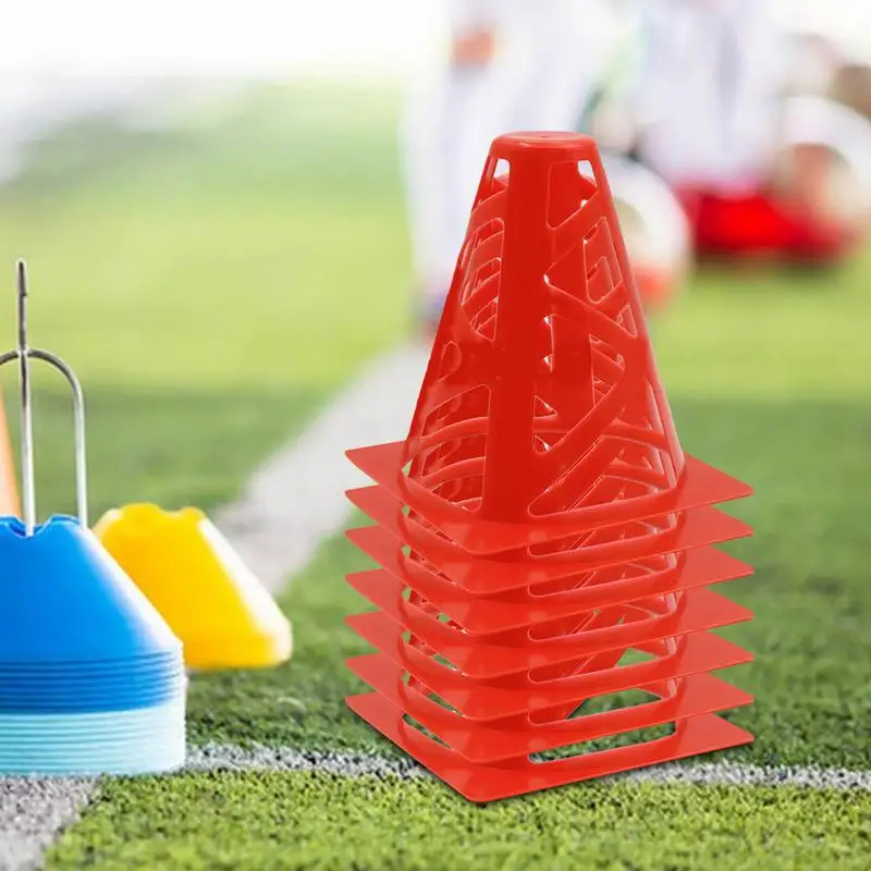 Cones Sports For Kids Football Agility Training Hollow Cones Kit PE Material Training Set For Outdoor Activity Football