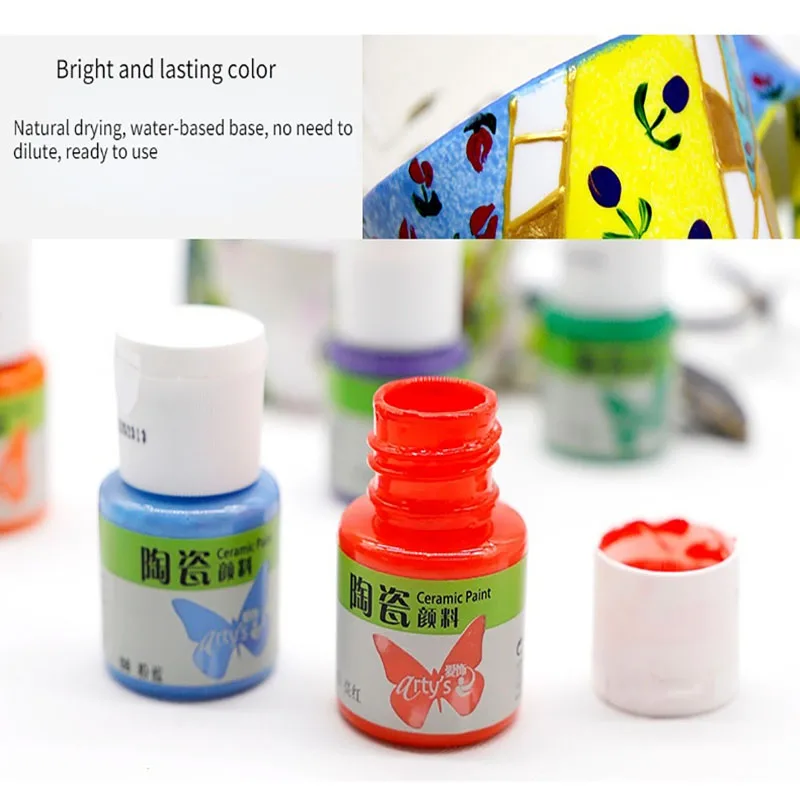 Ceramic Acrylic Paint DIY Hand Painted Porcelain Cups