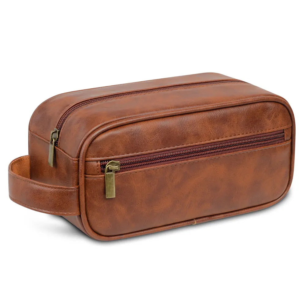 Cosmetic Bag Men Leather Wash Travel Portable Large Capacity Multi Pocket Design cosmetic bag cosmetic storage bag toiletry bag makeup bag cosmetic case
