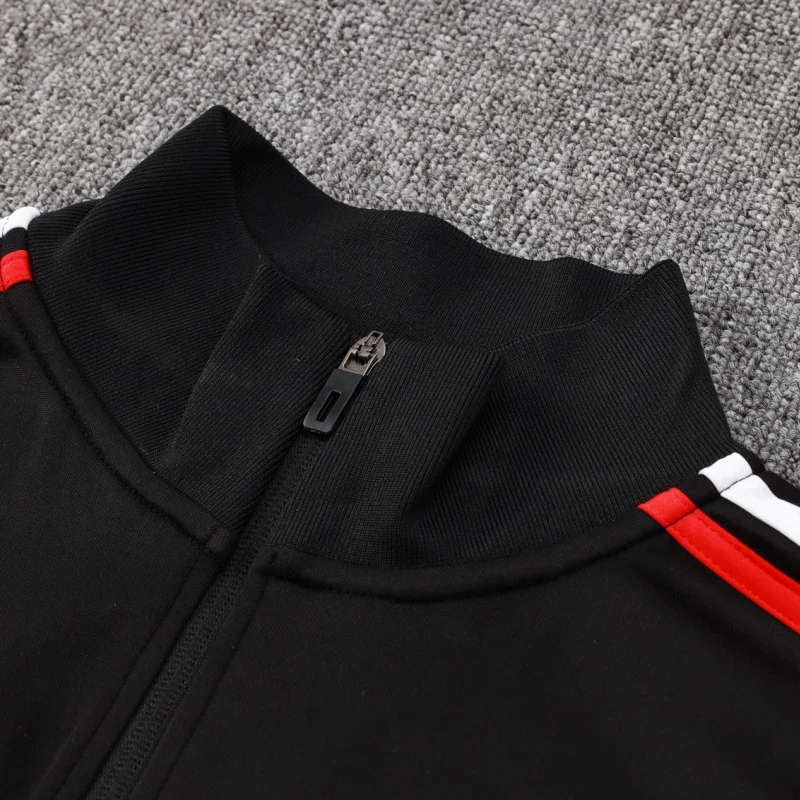 Adidas Soccer Jerseys Men Breathable Wear Resistant Light Weight Anti-wrinkle Sportswear Football Training Suit Set Black