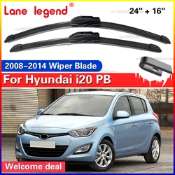 Premium U - Type Soft Rubber Boneless Wiper - HD Quiet & Durable Auto Wipers, 24'' + 16'' - PB 2008 - 2014 (Front 2pcs)