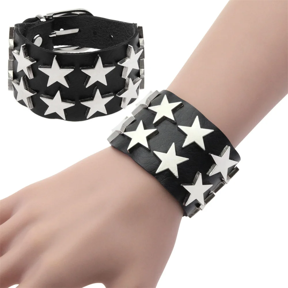 Einfaches Lederarmband mit Sternschnalle - Armband für Paare - Geschenk 2