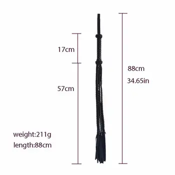 Manyjoy PU Leather High Quality Braid Whip Riding Crop Party Flogger Spanking Paddle Pony Cosplay Adult Game Sex Toys for Couple 3