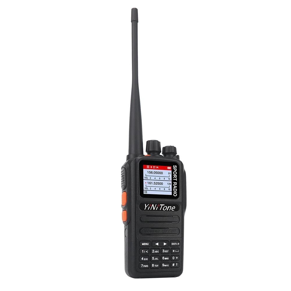 Yinitone Ht-uv2 Three-stage IP68 Waterproof High-power 10W Aviation Band Ultra Wideband Receiving Walkie Talkie