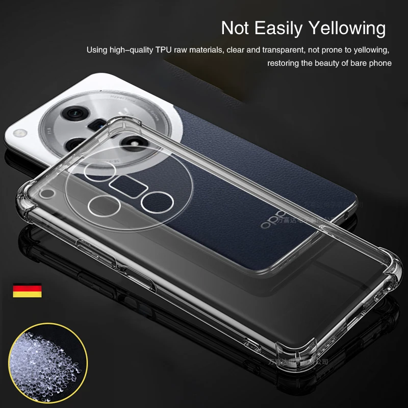 Cover LIUZIHAN In Silicone Morbido Per Oppo Find X7 Ultra – Antiurto, Sottile, Blu