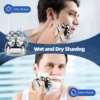 6 In 1 Electric Razor Wet Dry Cordless Skull Shavers 7D Floating Rechargeable Bald Head Shaver Electric Head Face Shaver 5