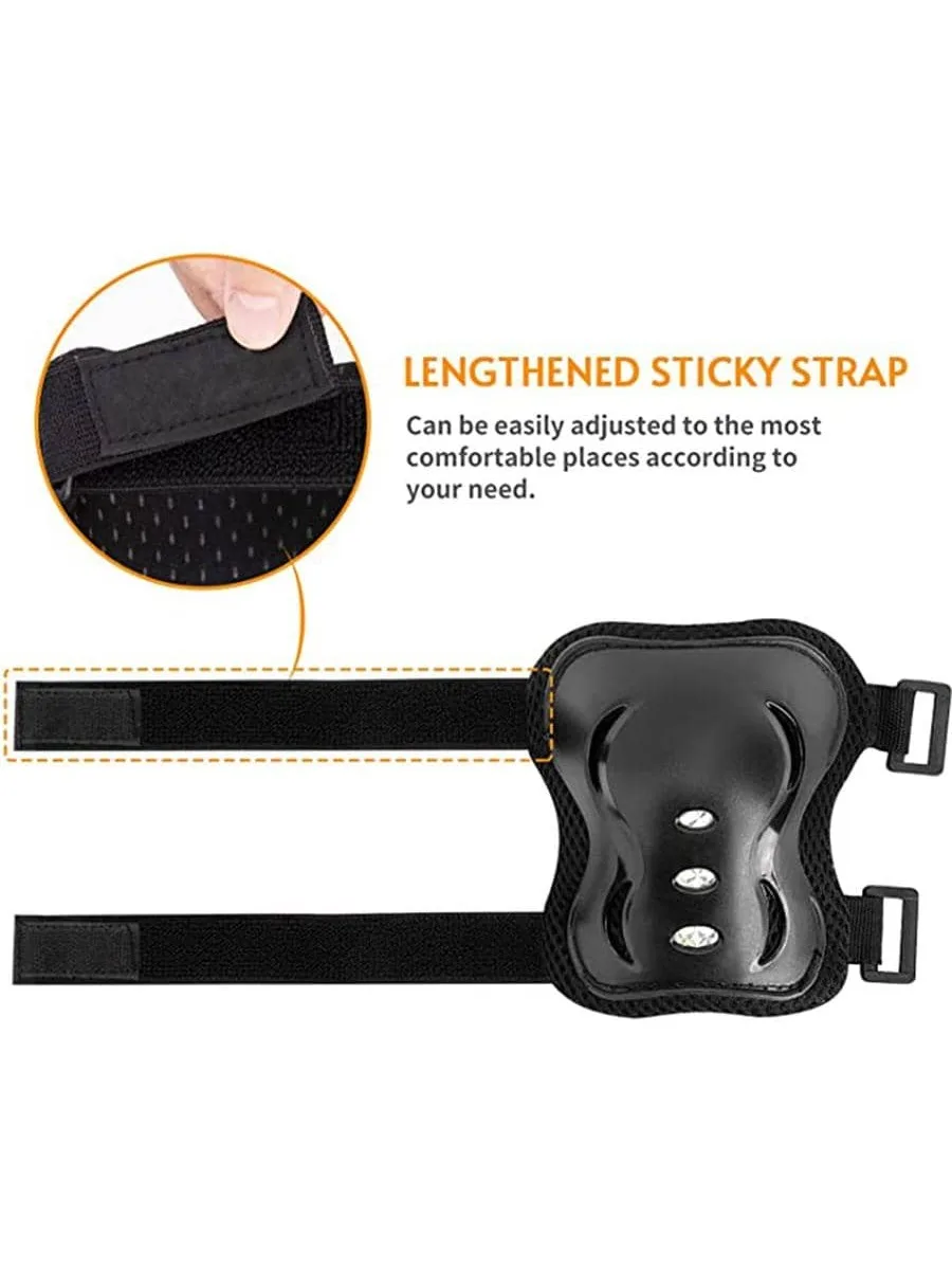 Kids Protective Gear Set Knee Elbow Pads & Wrist Guards for Skateboard Cycling Skating Scooter 6PCS for 3-15 Years