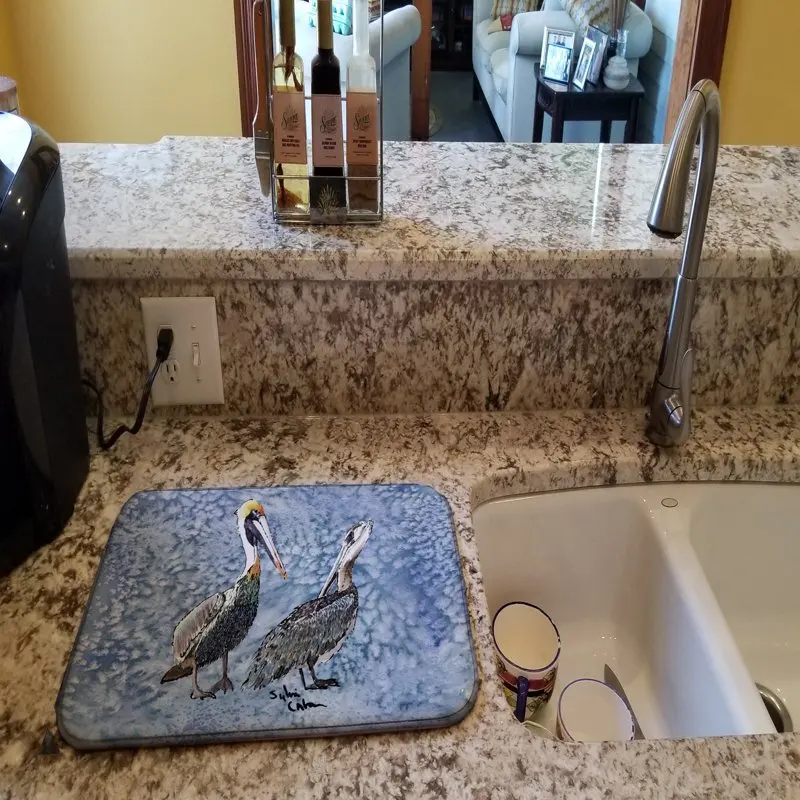 

Treasures 8409DDM Pelican Dish Drying Mat, 14 x 21", multicolor