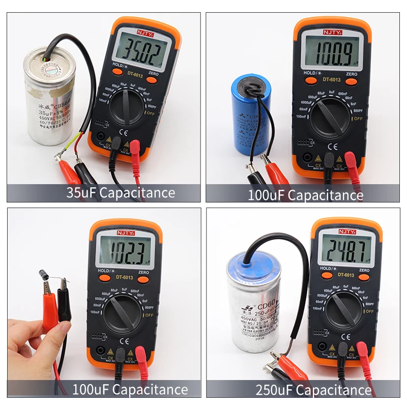 Tester Di Capacità UA6013L - Misuratore Digitale Per Condensatori Con Retroilluminazione LCD, Range 200pF-20mF, Alta Precisione E Funzione HOLD