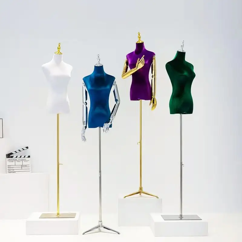 Fabric Cover Female Head Full-Body Mannequin Body Metal Base for Wedding  Cloting Display Dress Form - AliExpress
