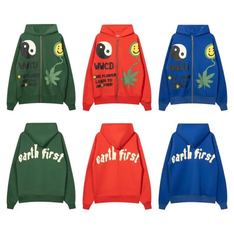 

23SS Foam Tai Chi y Face Print CPFM.XYZ Hoodie Men Women EU Size 100% Cotton CPFM Sweatshirt Fashion Autumn Winter