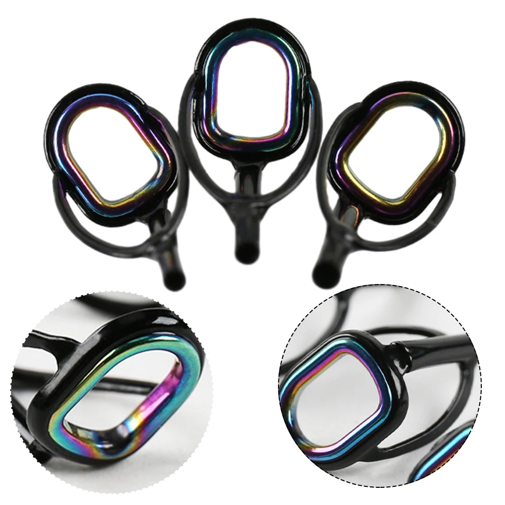 

Слегка кольцо, керамическое кольцо для удочки, направляющая для удочки, верхнее кольцо для ремонта глаз 1,2 мм-1,6 мм, черное керамическое кольцо, серебристая рама