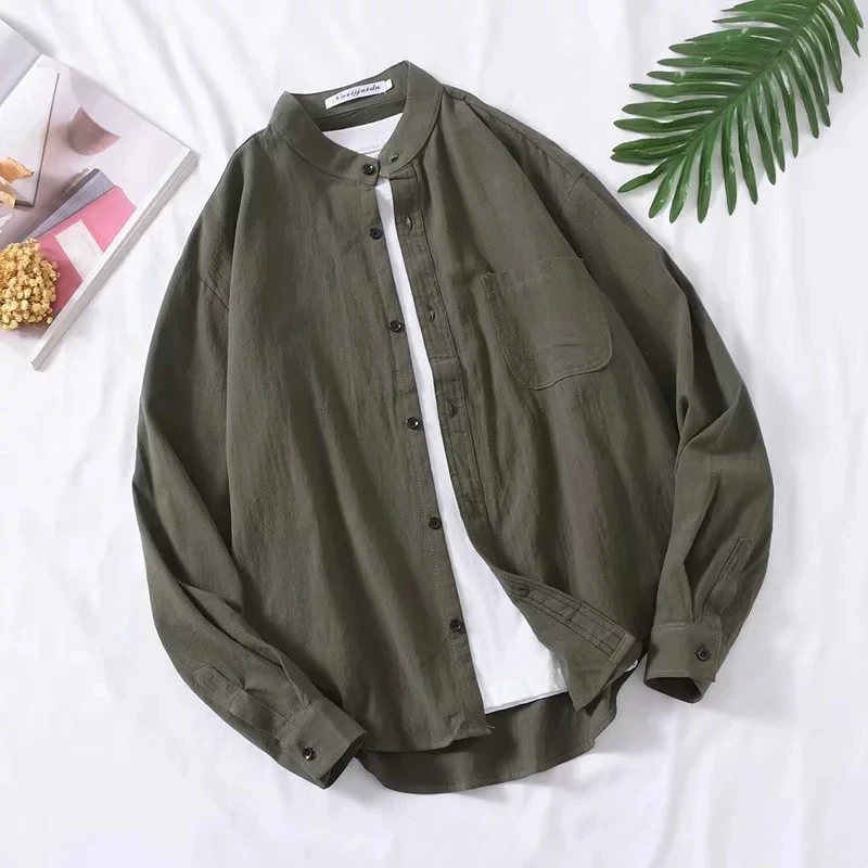 

Men's Comfortable Standard-fit Stretchy Smooth Long Sleeve Solid Dress Shirt Without Pocket Wrinkle Free Smart Casual Shirts B04