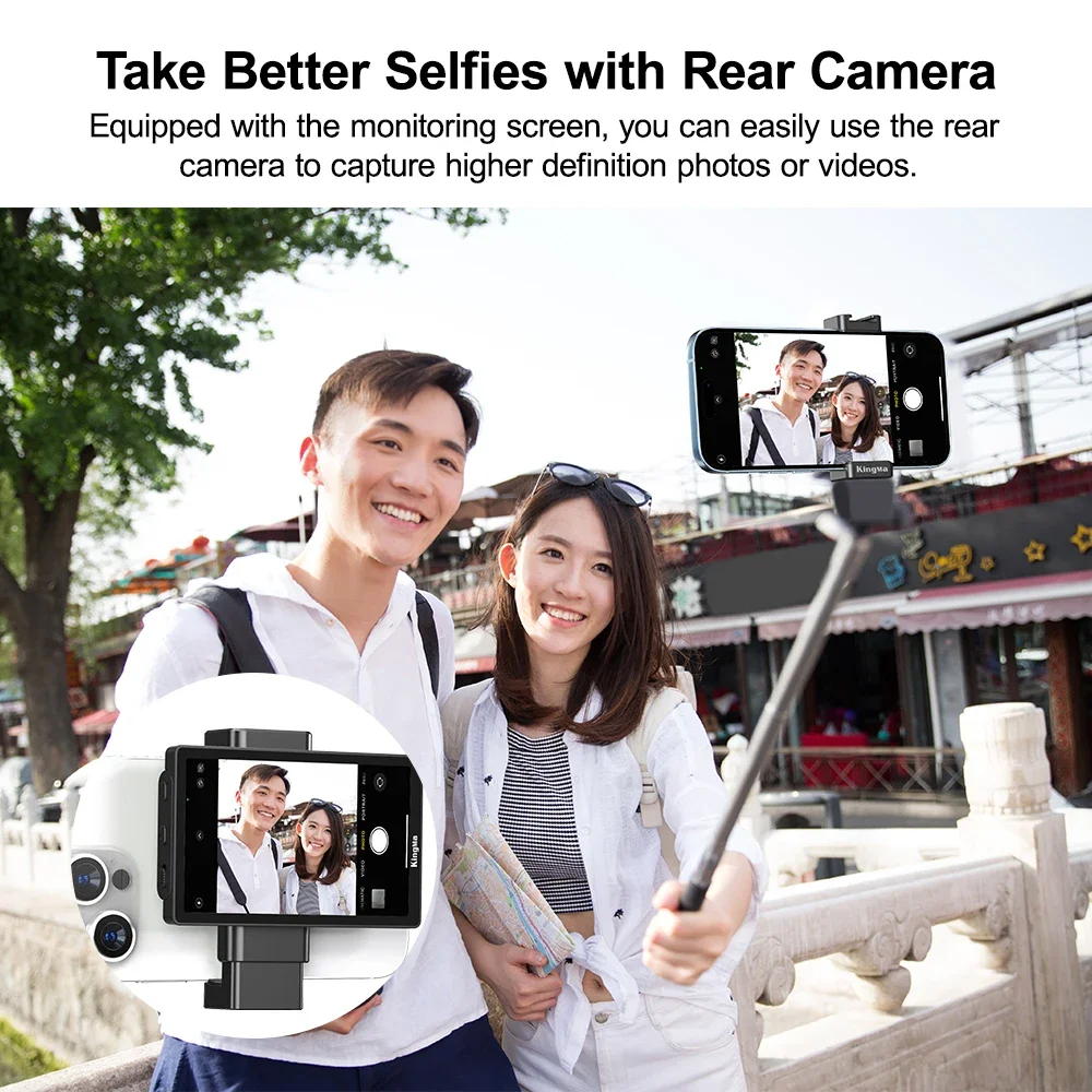 KingMa PH01 max Phone Monitor Selfie Vlog Video Live Streaming Portable Mobile Phone Rear Camera Selfie Display Screen