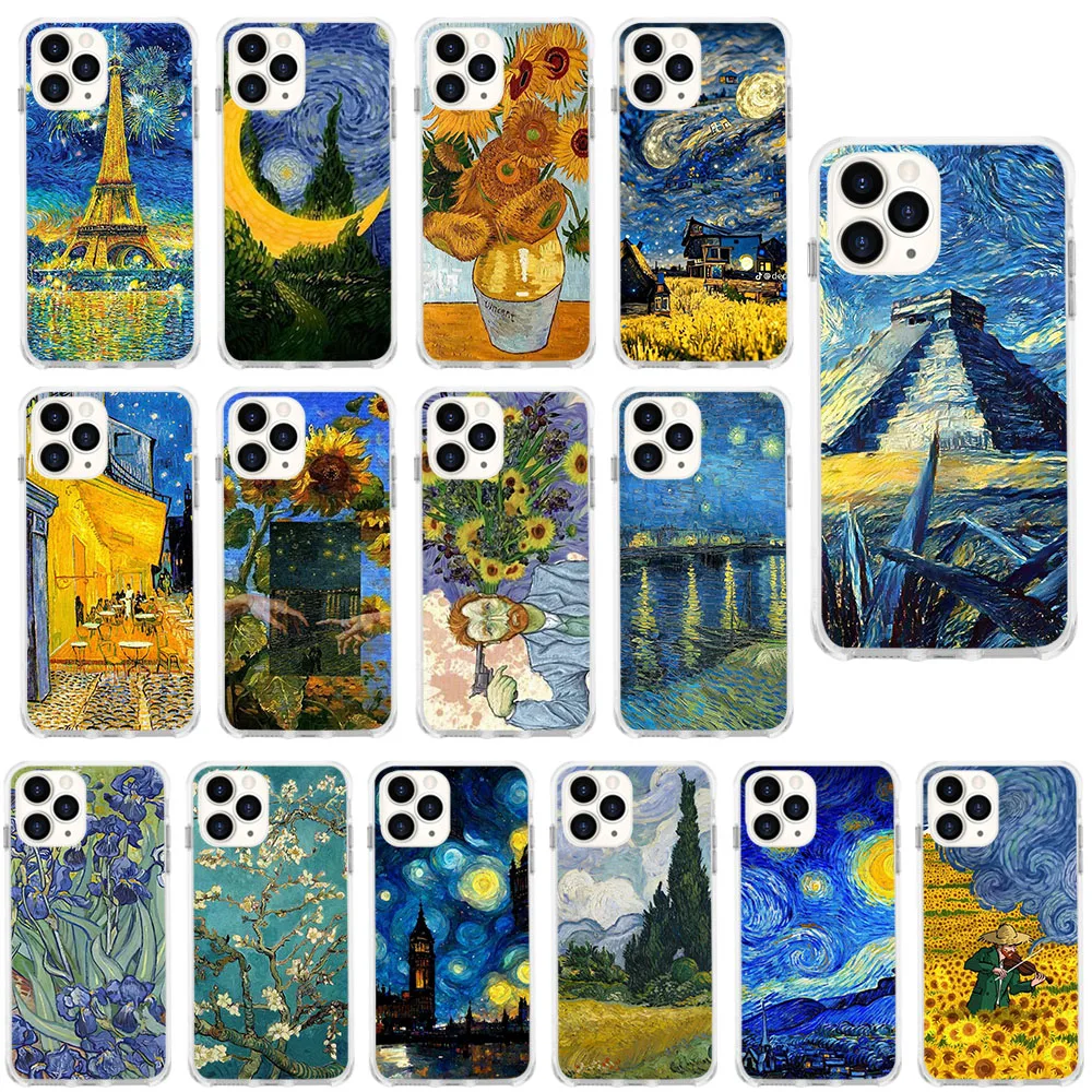 Ai-75 Van Gogh Girasoli Custodia Morbida Per Moto One Action Fusion Hyper Macro Vision Zoom E20 E30 E40 Ace G Play Plus