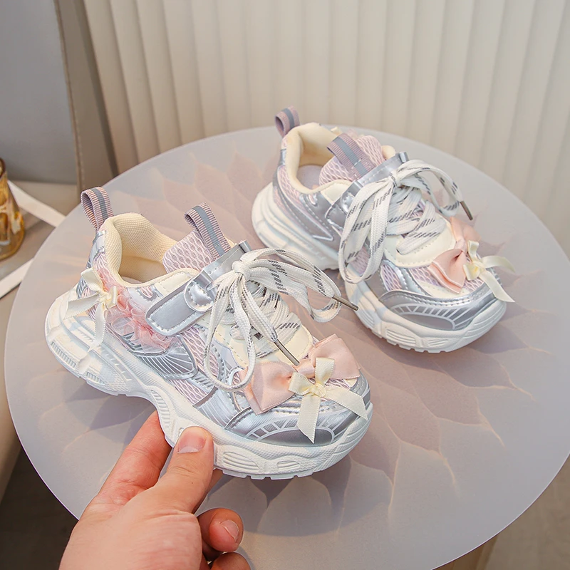 Girls Autumn Thick Bottom Soft Sole School Sports Sneakers