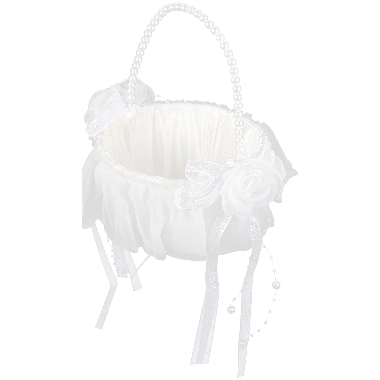 

Bridal Basket with Handle Flower Girl Rustic Baskets Handheld Wedding for Weddings Hamper