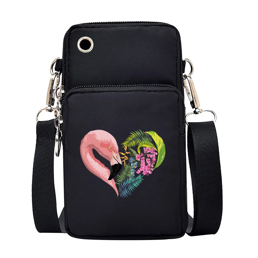 Women'S Unisex Mobile Phone Bag For Huawei/Xiaomi/Samsung Color Pattern Printing Storage Bag Women'S Sports Shoulder Bags