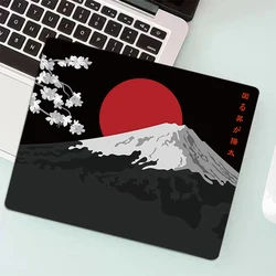 Kawaii Sakura Sun Desk Mat - Floral Gaming Mousepad & Keyboard Accessory - 180x220x2 (Black)