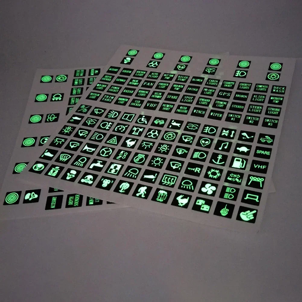 1 Set Button Stickers 132 X Fuse Box / Switch Stickers Labels Decal Instrument Board Car Boat Panel For Labelling In Car Boat