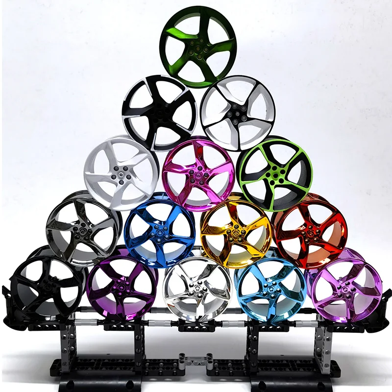 

Building Blocks Bricks Accessories Black Golden Plating Hub Compatible Car 42143 Ferraried Daytona SP3 73398 73389 Wheel