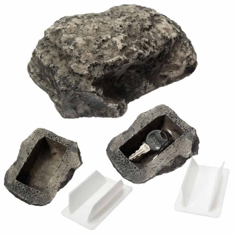 Simulated Stone Key Box Waterproof Stone Storage Box Stone Fake Rock Key  Hiders Lock Box Resin Simulated Stone Key Case for Keys - AliExpress