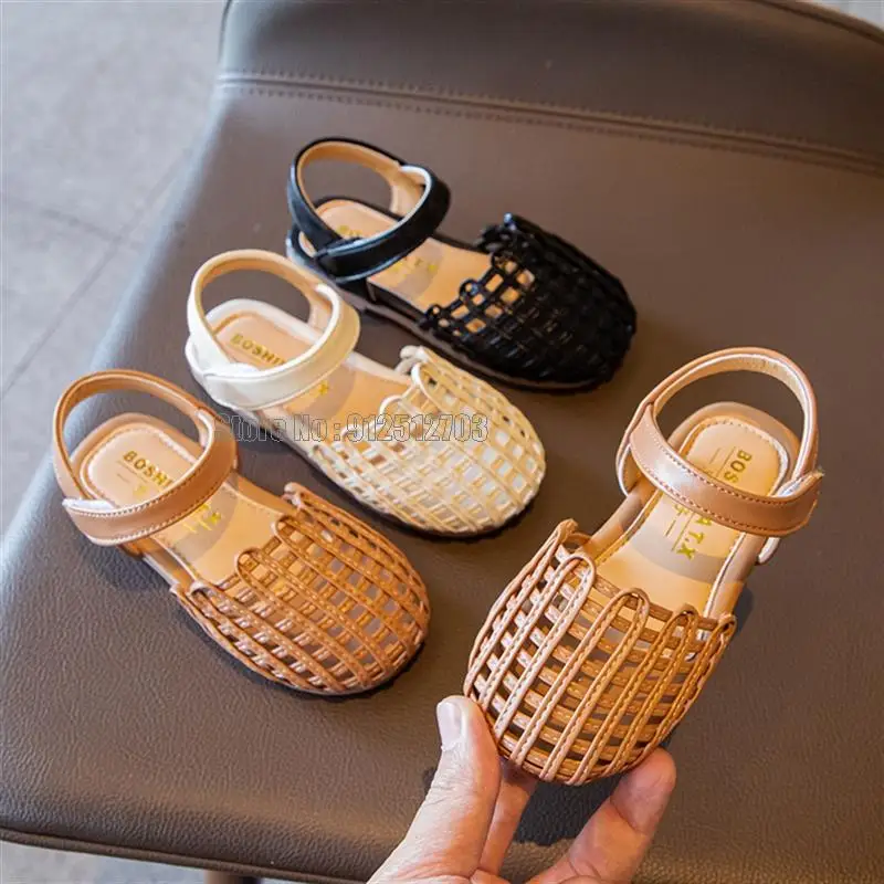 Girl Sandals Hollow Out Vacation Gladiator Style Outdoor Children Flat Toddler Fashion Summer Soft Kid Shoes 3