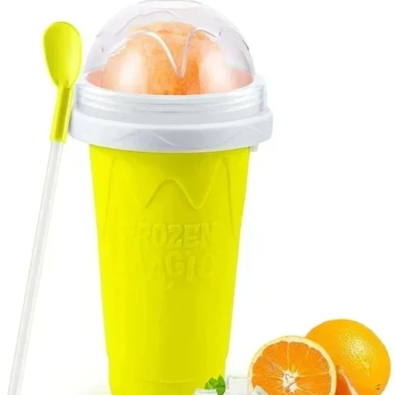 300MLSmoothie Cup Homemade Ice Cream Quick-Frozen Milkshake Bottle Summer DIY Juice Ice Cup Freezed Portable Squeeze Slushie