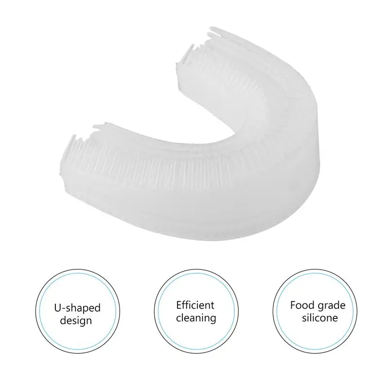 Toothbrush Head 1Pc U-Shape Toothbrush Head Whitening Toothbrush Replacement Head Tooth Whitening Silicone Soft Brush Heads For Adult and Chi