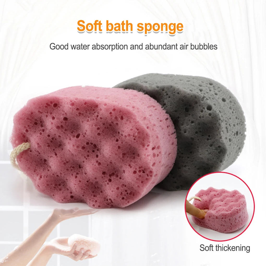 

Bath Exfoliating Sponge Skin Cleanser Dead Skins Removal Rub Shower Body Washer Foaming Scrubbing Tools Bathing Scrubber Grey