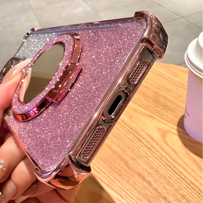 Reflective Stand Phone Case with Mirror Finish