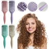 3 in 1 Curl Define Styling Brush Hollow Out Detangling Hair Brush Tangled Hair Comb Shaping Defining Curls Barber Styling Tools 1