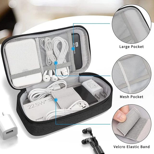 Sac de rangement de câble, pochette de rangement de Gadget numérique USB  Portable, prise de chargeur anti-poussière, organisateur électronique,  organisateur de câble de voyage - AliExpress