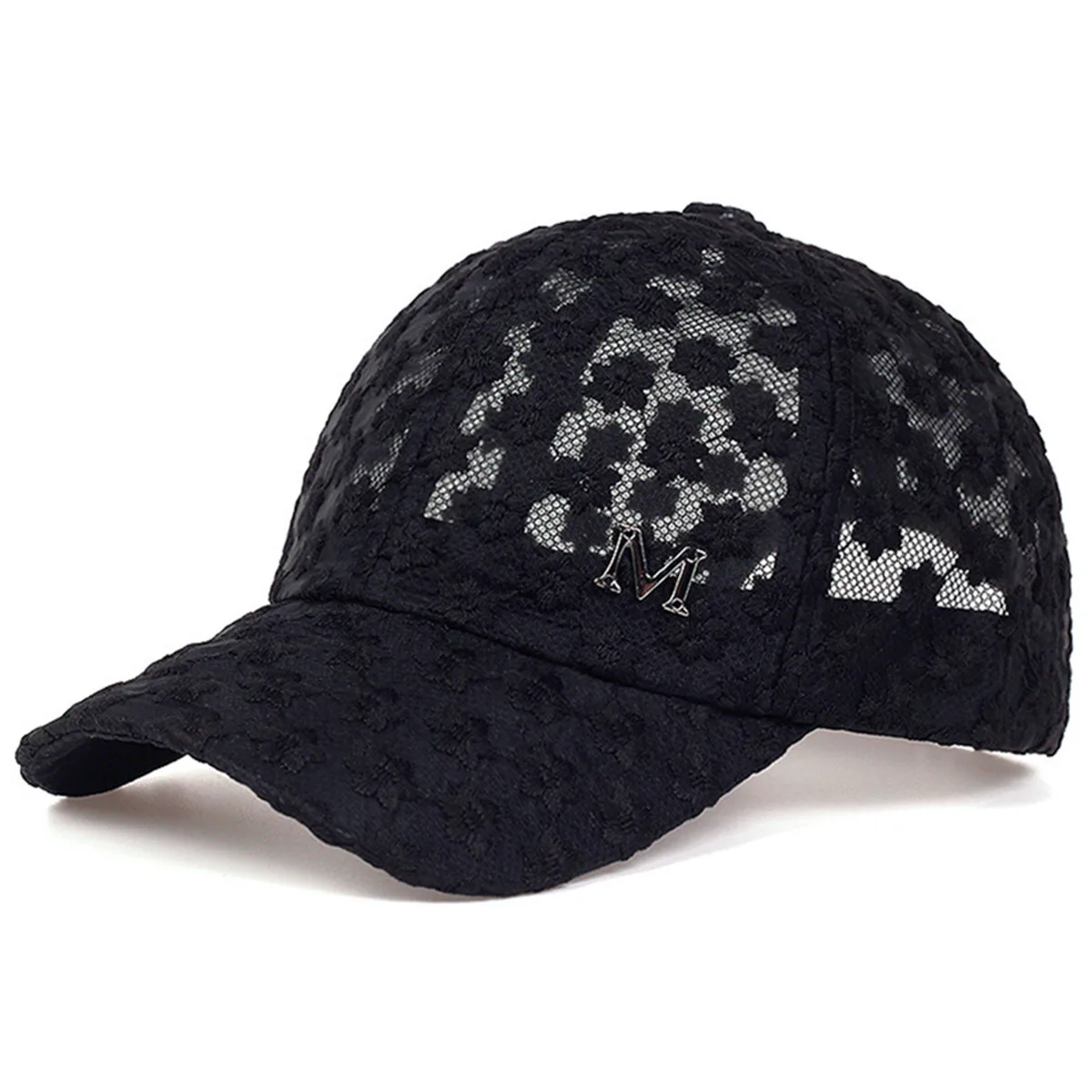 Unisex M Label Spitze Atmungsaktive Baseball Net Caps Hip Hop Cap Frühling Sommer Outdoor Einstellbare Casual Hüte Sonnenschutz Hut – Detail 2