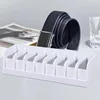 Belt Organizer Box 6/8/10 Grids Belt Rack Wood for Closet Drawer Belt Display Rack Tie Storage Box for Men Bathroom Accessories 1