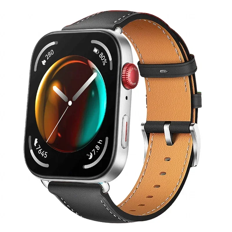 Retro Genuine Leather Strap for Smartwatch - Replacement Wristband Bracelet